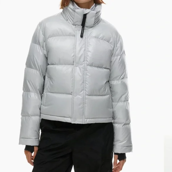 Aritzia THE SUPER PUFF グレー ダウンジャケット XS Aritzia TNA The Super Puff Jacket Wool Tech Heather Athletic